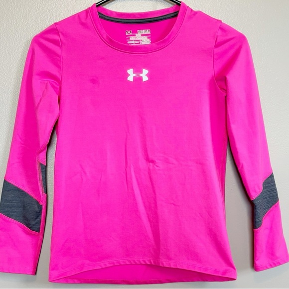 Under Armour Other - 🤍5 for 20$ Under Armour Girls Fitted Cold Gear Pink Long Sleeve Youth Medium